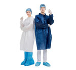 CE FDA Disposable Lab Coats , Full Sleeve Disposable Medical Jacket
