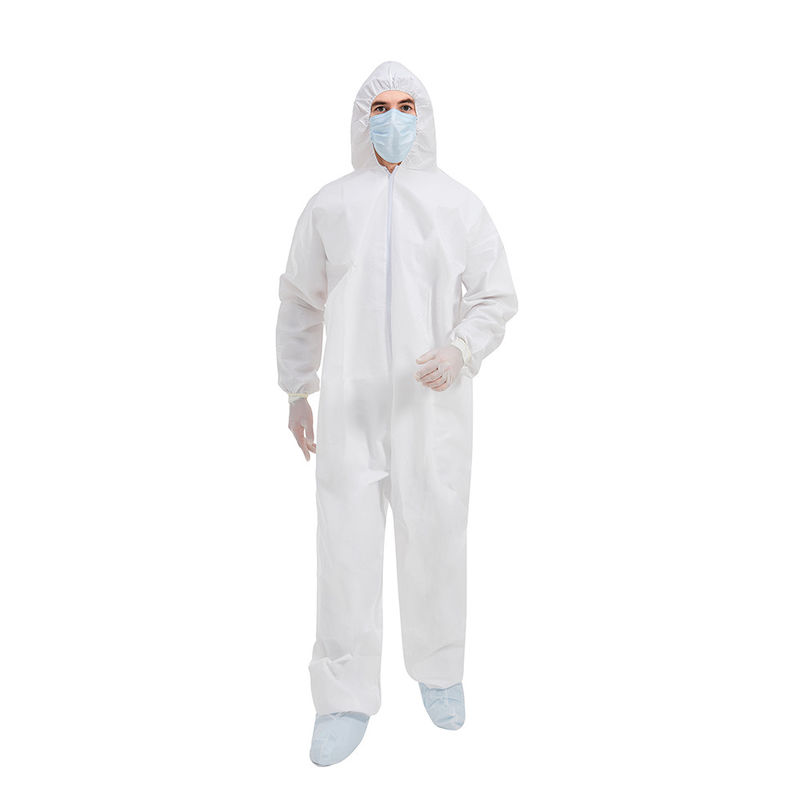 Hooded Disposable Medical Protective Microporous Coveralls antistatic