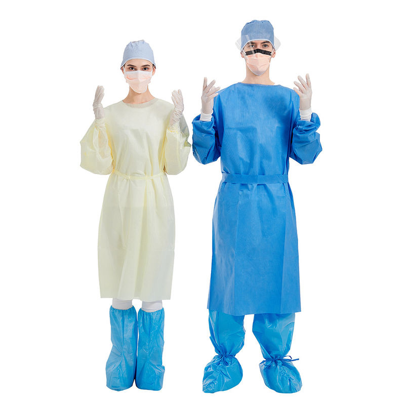 40gsm Sms Surgical Gown , Disposable Medical Garments EN13795
